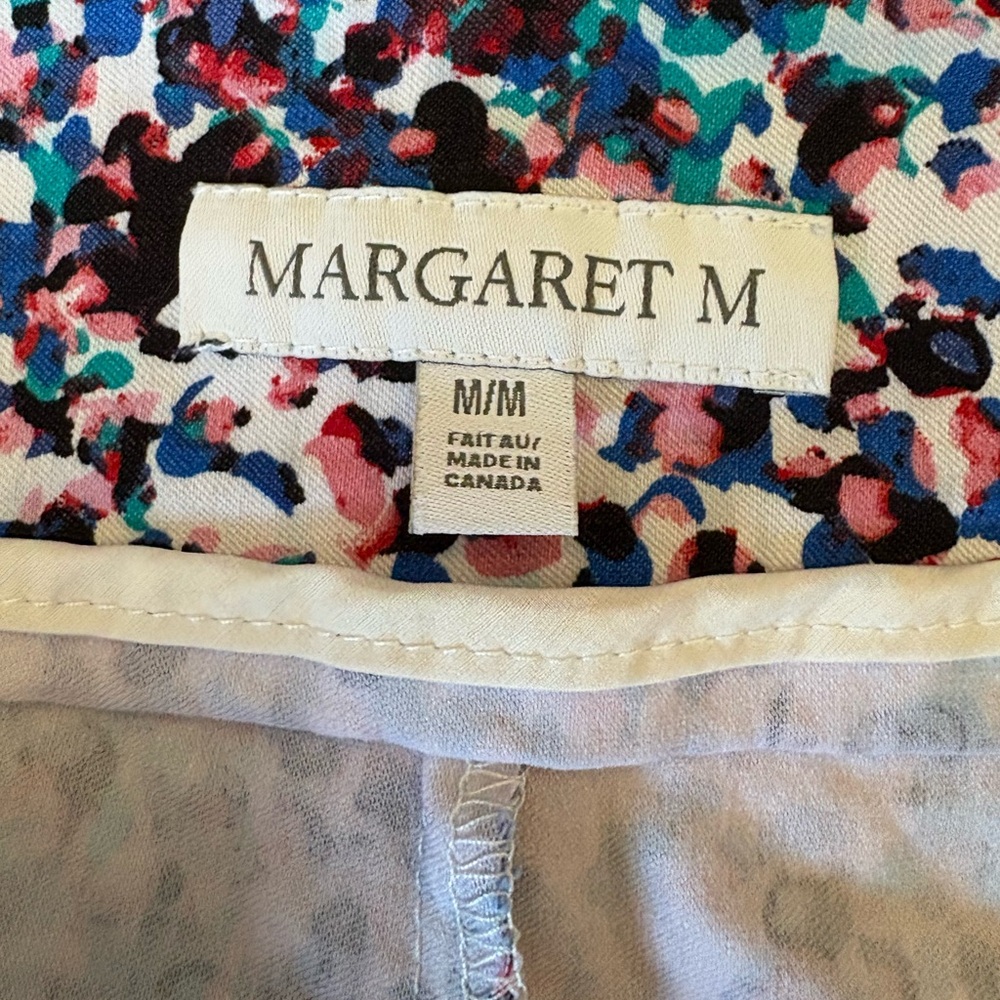 Margaret M Skirt Medium Stretchy Pull On Pencil Skirt Abstract Pattern Pink Blue - Picture 6 of 6